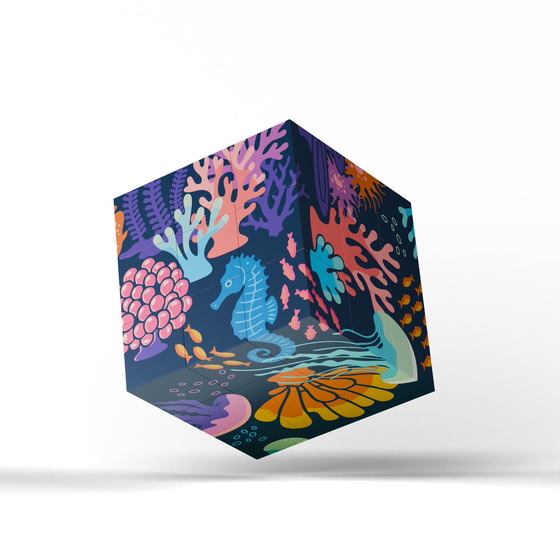 Magnetic Puzzle Cube - Aquatic Worlds