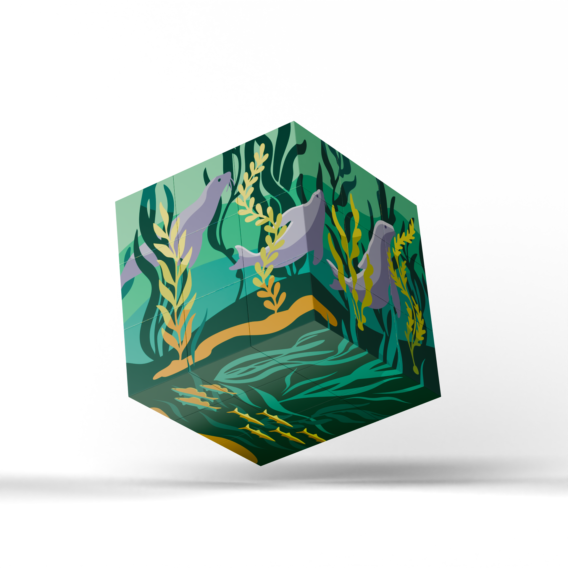 Magnetic Puzzle Cube - Aquatic Worlds