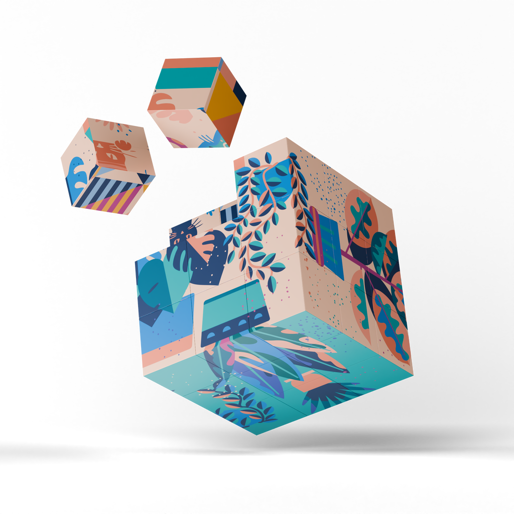 Magnetic Puzzle Cube - Potted Patterns