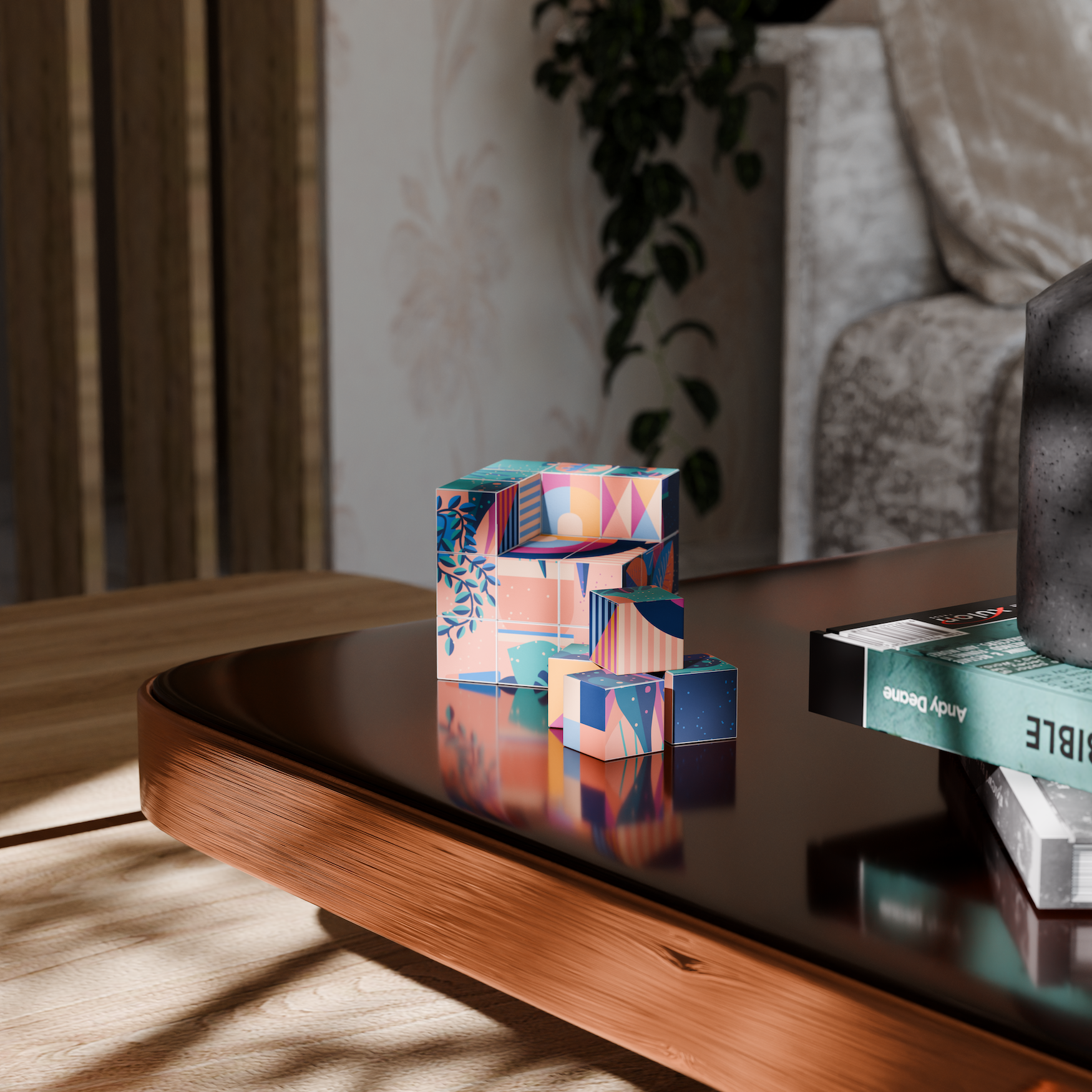 Magnetic Puzzle Cube - Potted Patterns