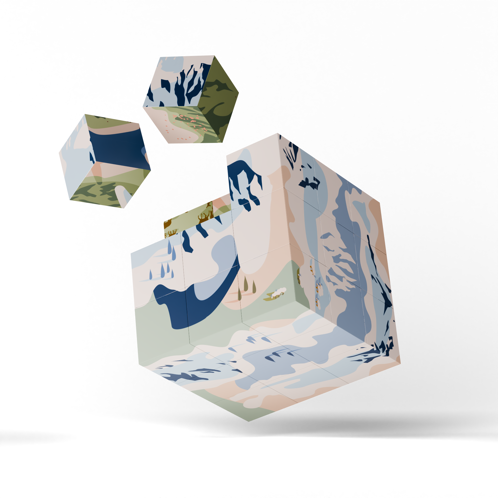 Magnetic Puzzle Cube - Seasonal Summit