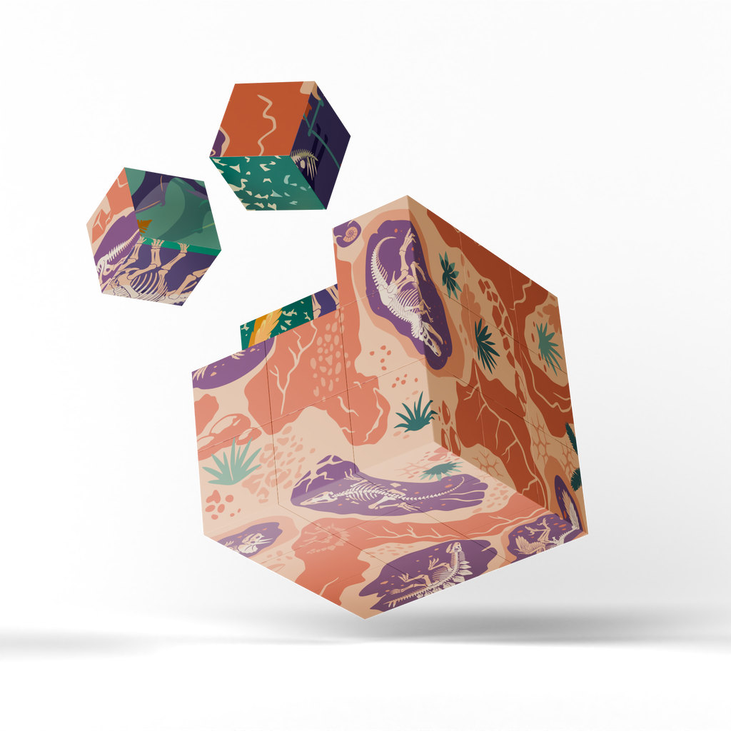 Magnetic Puzzle Cube - Jurassic Journey