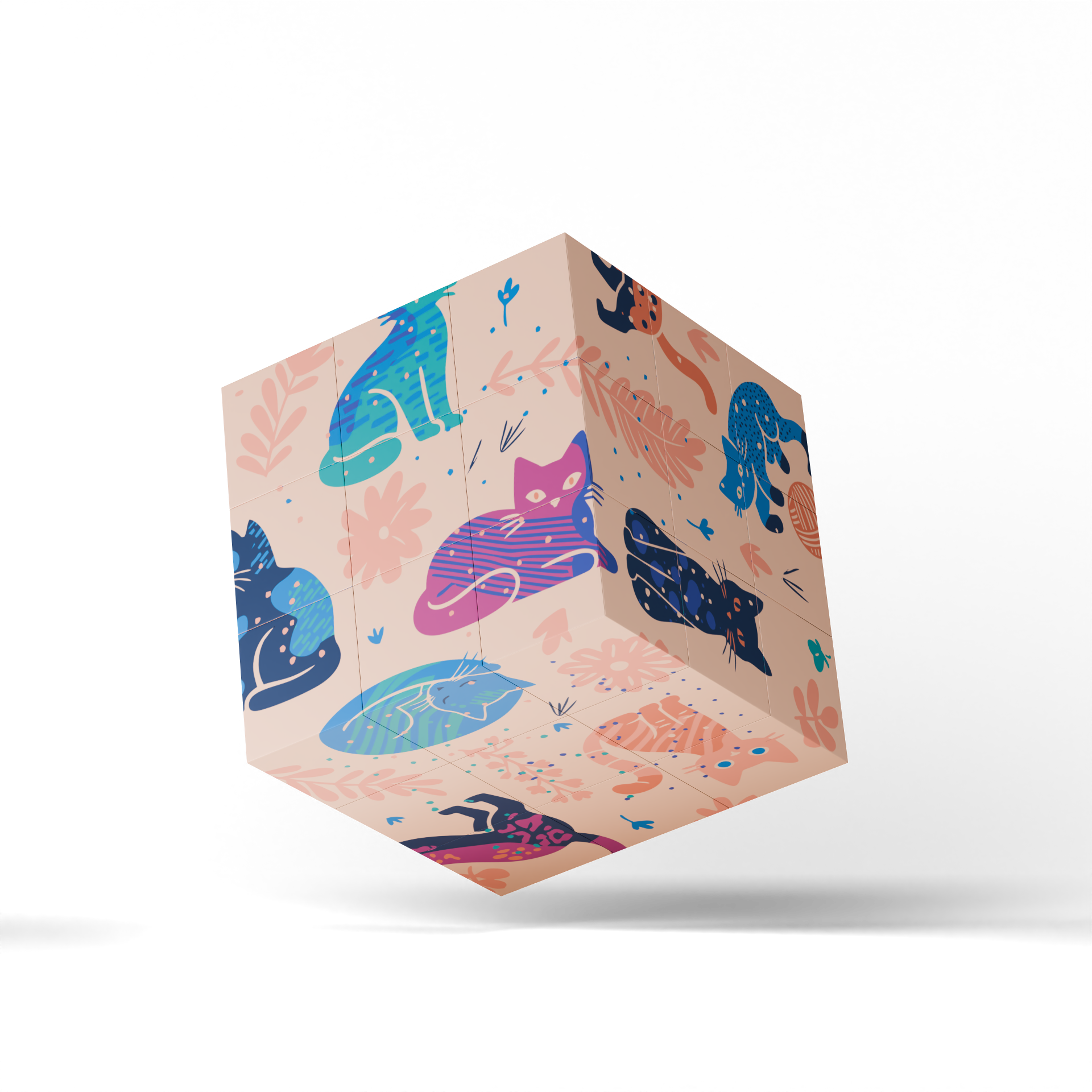 Magnetic Puzzle Cube - Potted Patterns