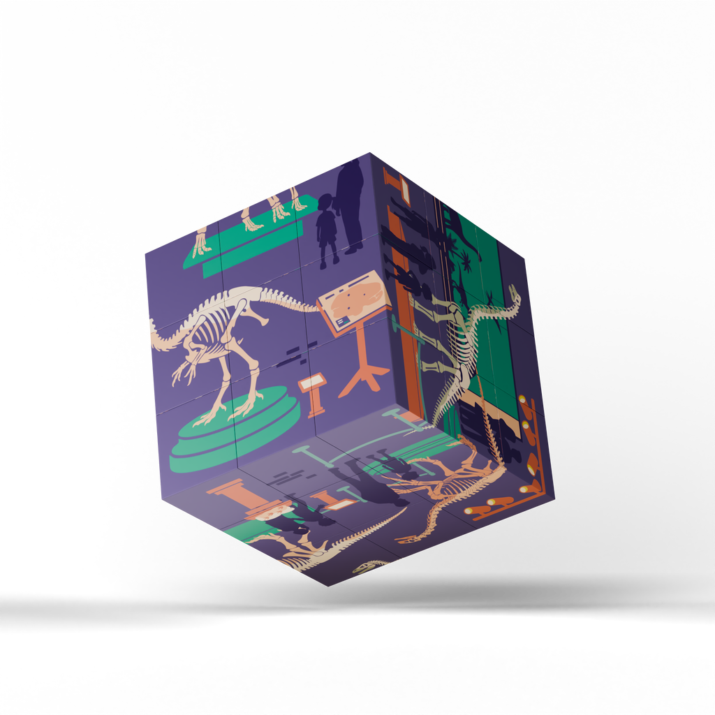 Magnetic Puzzle Cube - Jurassic Journey