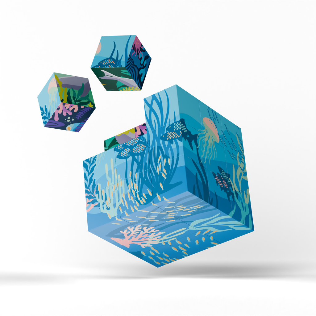 Magnetic Puzzle Cube - Aquatic Worlds