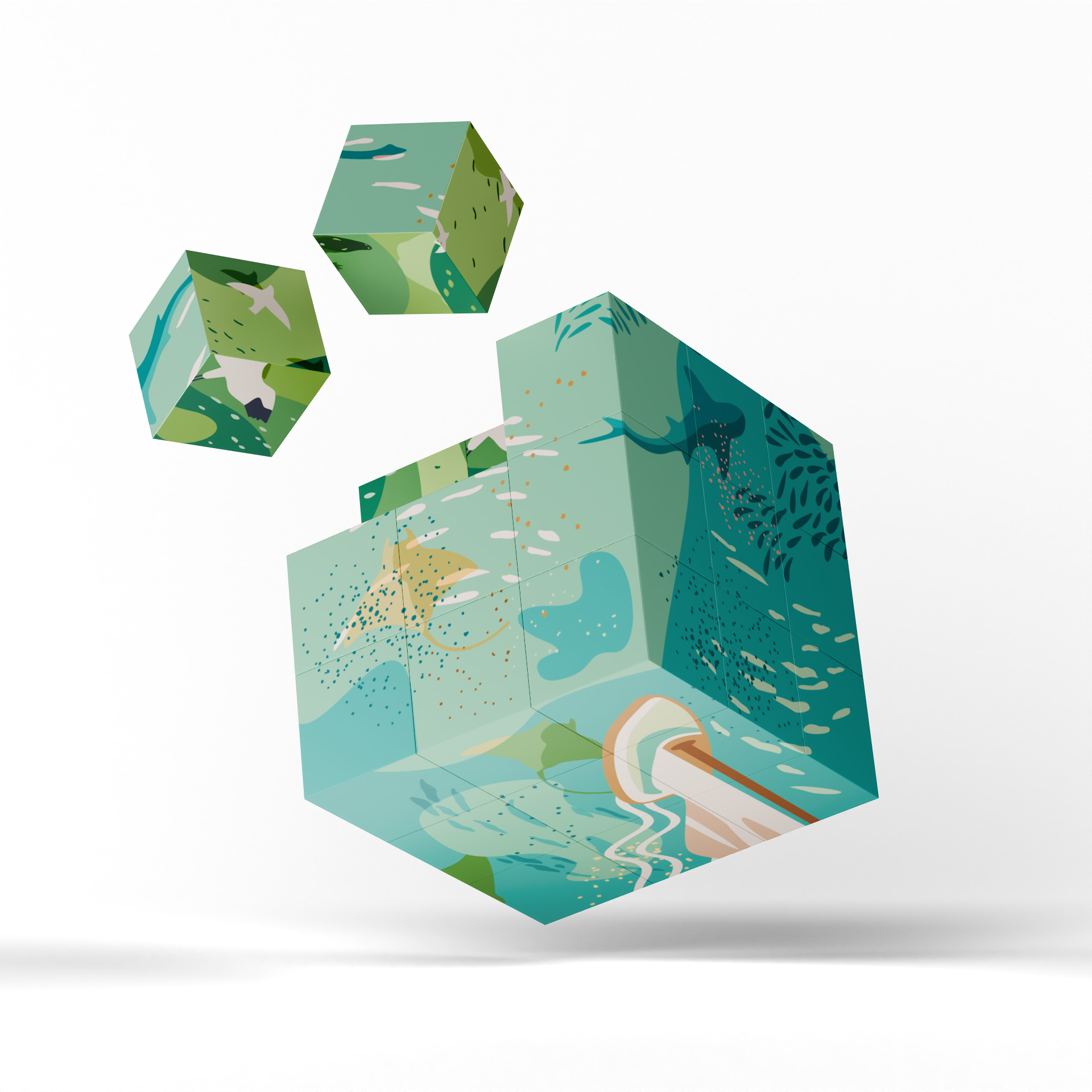 Magnetic Puzzle Cube - Tide & Tangle